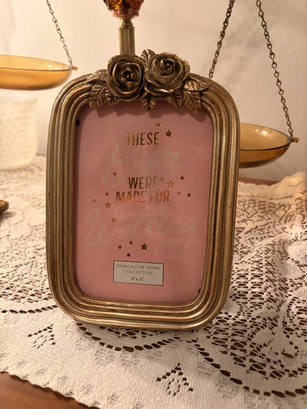Gold Floral Frame
